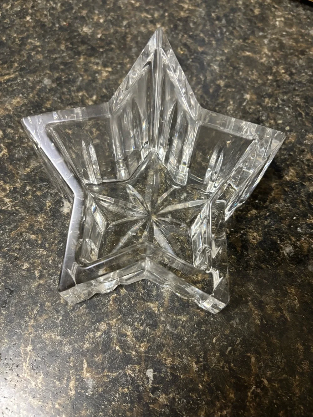 Waterford  Crystal Star Candle Holder/ Candy Dish